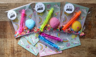Unicorn bellenblaas traktatie 