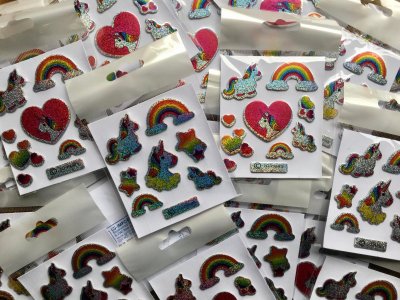 Glitter stickers unicorn / eenhoorn