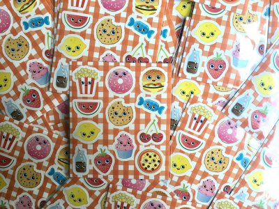 Fun stickers food faces