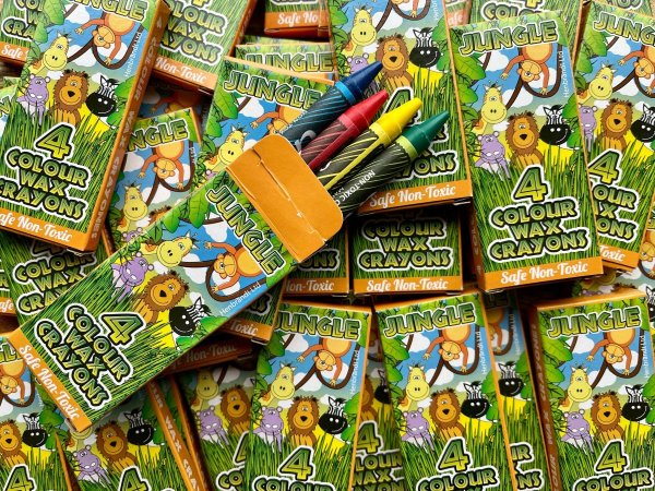 Jungle dieren waskrijtjes ( 4 kleuren ) Jungle dieren waskrijtjes ( 4 kleuren )