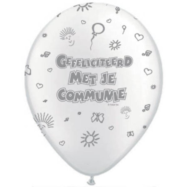 Communie Ballonnen Parelwit - 30cm Communie Ballonnen Parelwit - 30cm