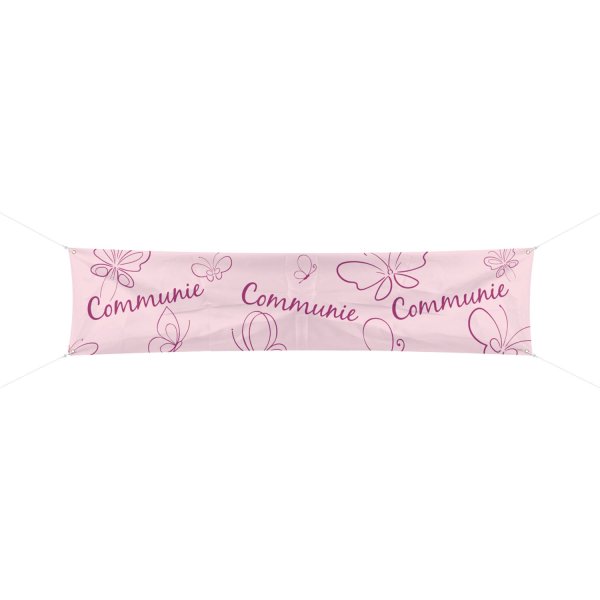Communie Meisje Spandoek - 180x40cm Communie Meisje Spandoek - 180x40cm