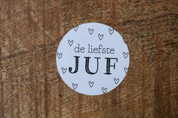 Sticker de liefste juf Sticker de liefste juf