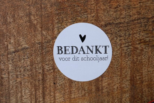 Sticker bedankt voor dit schooljaar Sticker bedankt voor dit schooljaar