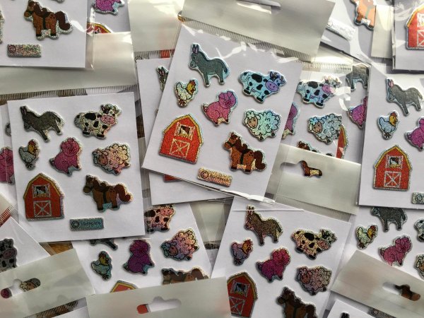 Klaparmband glitter traktatie boerderij dieren Klaparmband glitter traktatie boerderij dieren