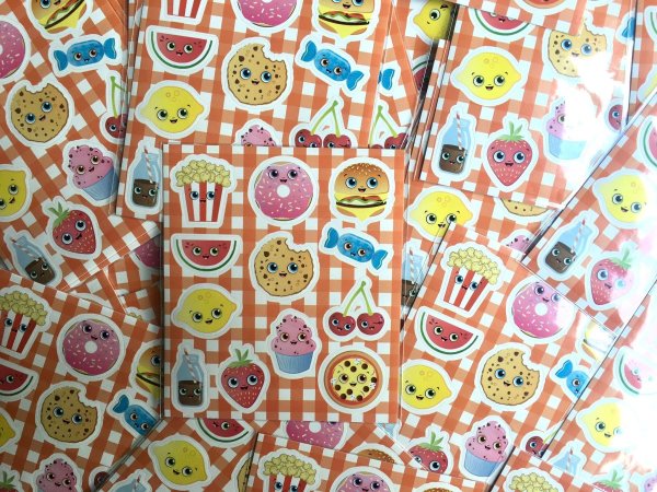 Fun stickers food faces Fun stickers food faces