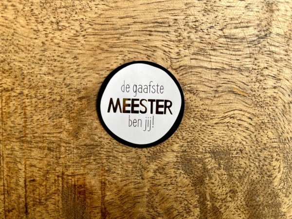 Sticker de gaafste meester ben jij (goudfolie) Sticker de gaafste meester ben jij (goudfolie)