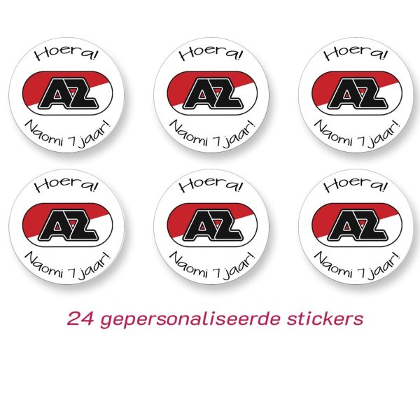 Voetbal - AZ sticker (gepersonaliseerd)