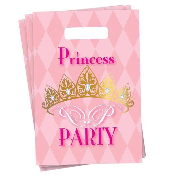 Uitdeelzakjes Princess Party, 6st. Uitdeelzakjes Princess Party, 6st.