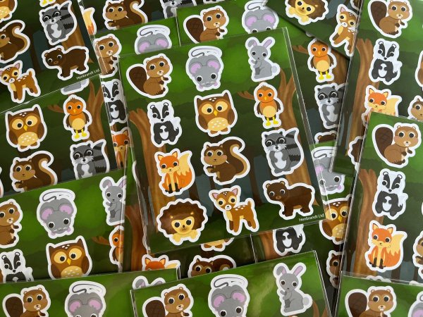 Fun stickers bosdieren Fun stickers bosdieren