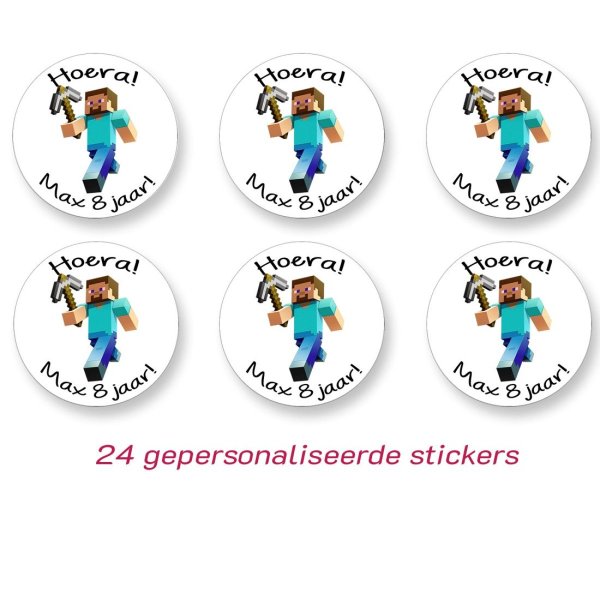Minecraft sticker (gepersonaliseerd)