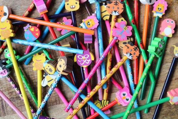 Dieren potlood met gum