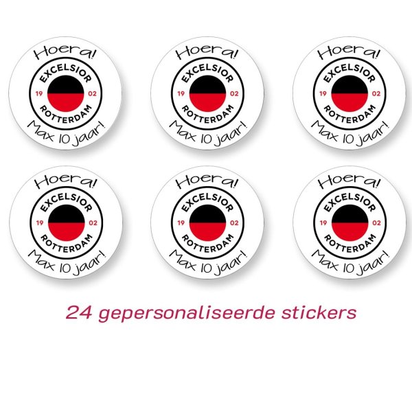 Voetbal - Excelsior sticker (gepersonaliseerd)